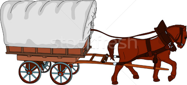 600x273 Horse Wagon Stock Vectors, Illustrations And Cliparts Stockfresh