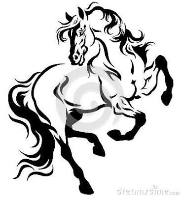 Horse Art Black And White