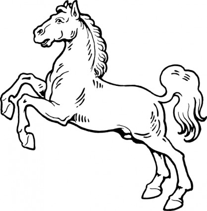 418x425 Cute Horse Clipart Black And White Free Clipart
