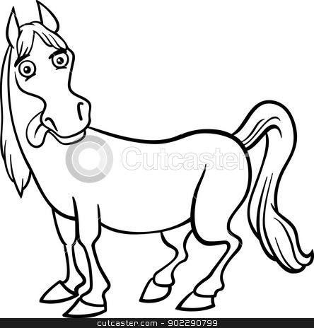 444x464 Cute Horse Clipart Black And White