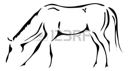 450x247 Black And White Outlines Of Horse Royalty Free Cliparts, Vectors