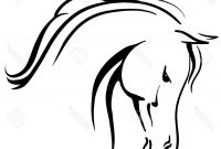 200x135 Hd Black And White Horse Head Clip Art File Free