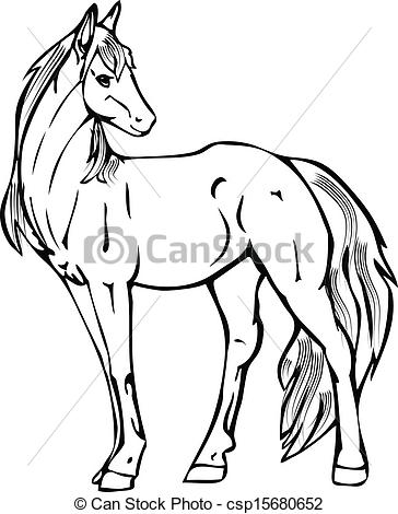 364x470 Horse Outline Clipart