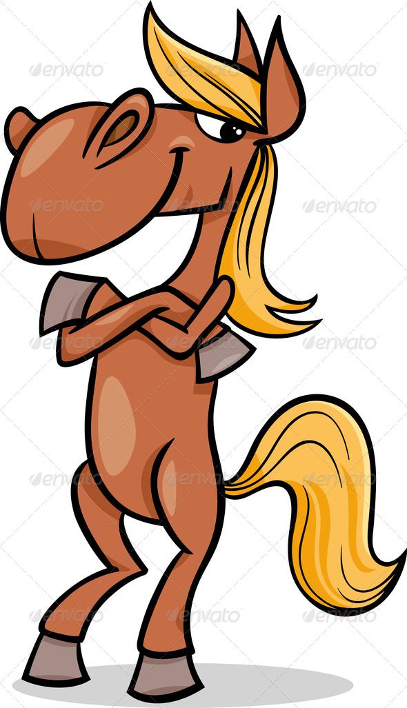 Horse Cartoon Characters Clipart