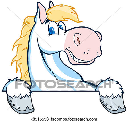 450x429 Clipart Of Horse Mascot Cartoon Head K8515553
