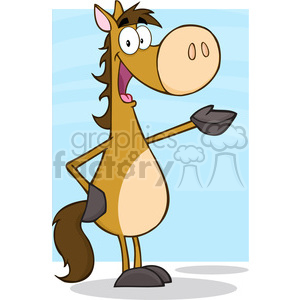 300x300 Royalty Free 5679 Royalty Free Clip Art Horse Cartoon Mascot