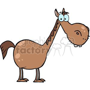 300x300 Royalty Free Cartoon Character Horse 379313 Vector Clip Art Image