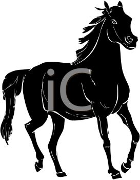 273x350 Picture Of A Black Horse In A Vector Clip Art Illustration