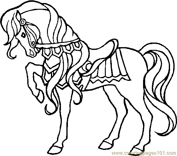 584x513 Horse Coloring Page 28 Coloring Page