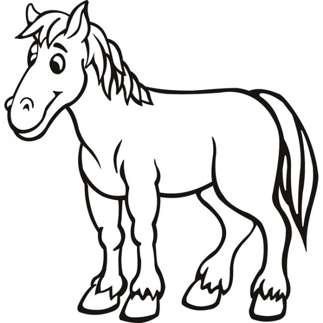 650x650 Horse Coloring Pages