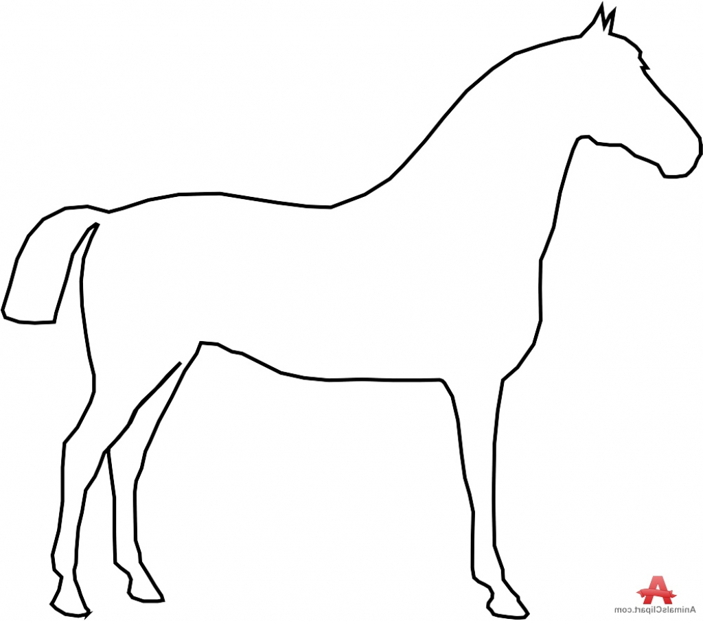 1024x905 Simple Drawing Of A Horse Simple Outline Horse Drawing Free