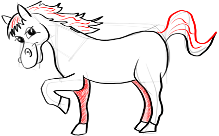 450x280 How To Draw Cartoon Horses With Easy Step By Step Drawing Tutorial