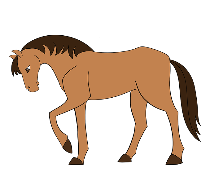678x600 How To Draw A Simple Horse Easy Drawing Guides