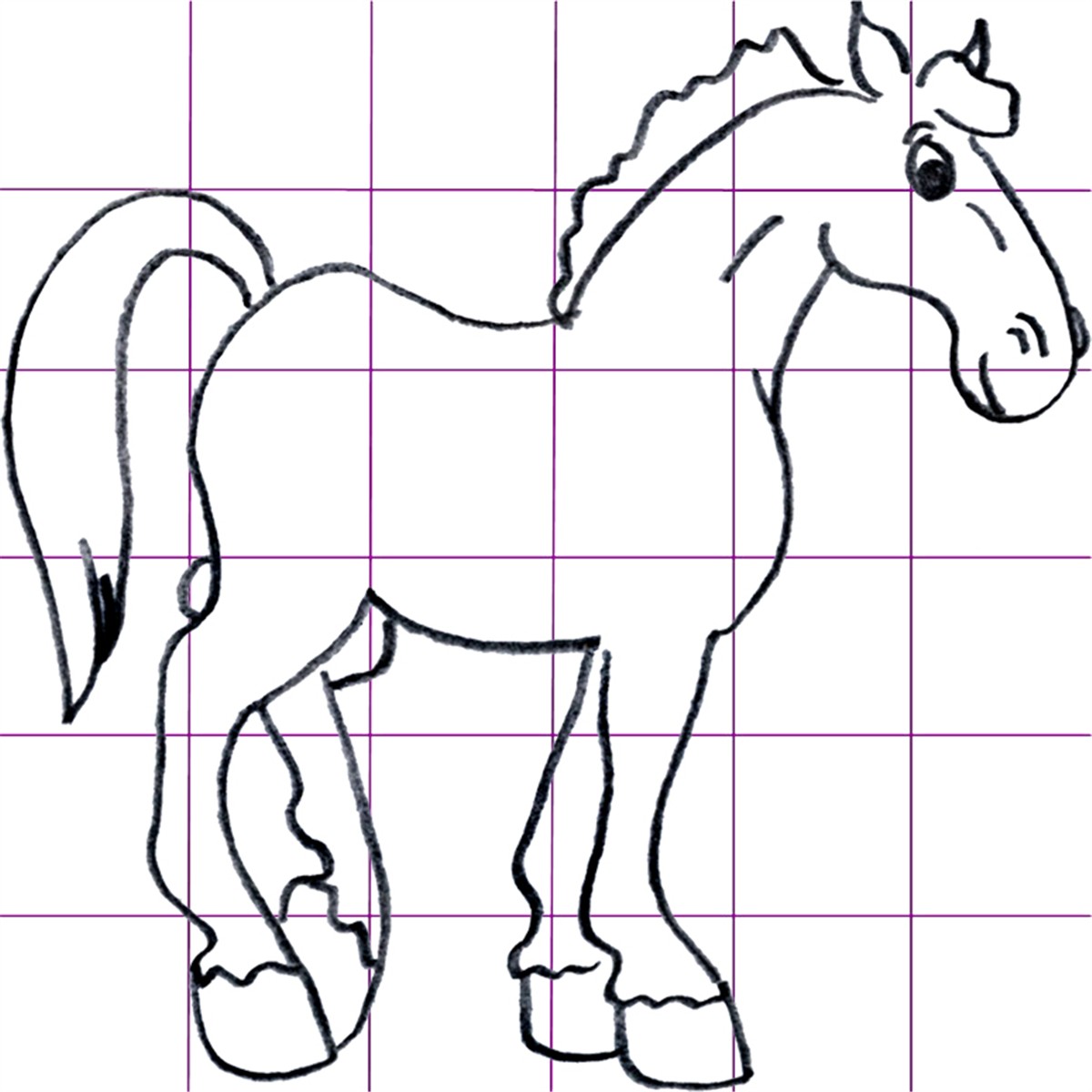 1200x1200 Draw Cartoon Horses