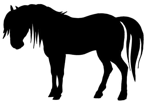 500x354 Free Horse Clipart Black And White