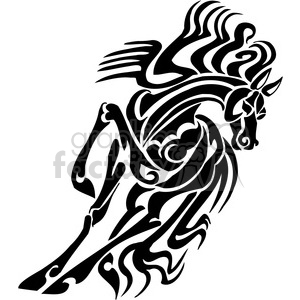 300x300 Royalty Free Running Horse 385921 Vector Clip Art Image
