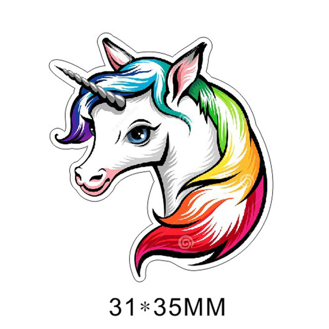 640x640 50pcs 3135mm Cartoon Multicolor Unicorn Planar Resin Cabochon