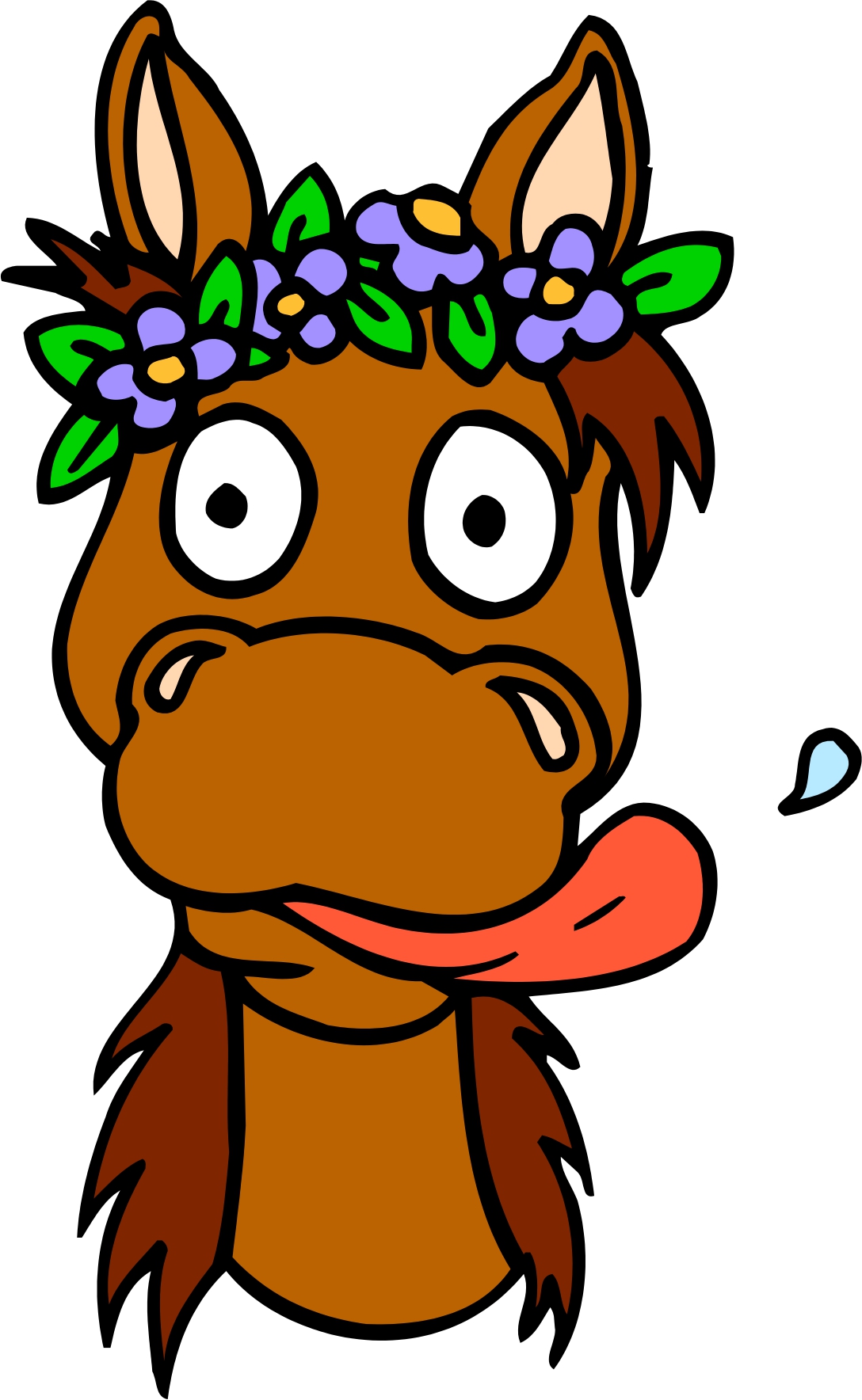 1088x1768 Horse Flower Cliparts
