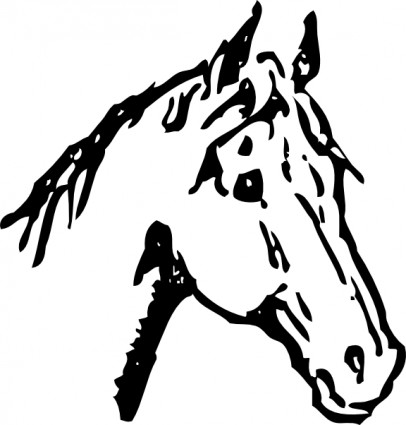 406x425 Horse Head Clip Art Free Vector In Open Office Drawing Svg Svg