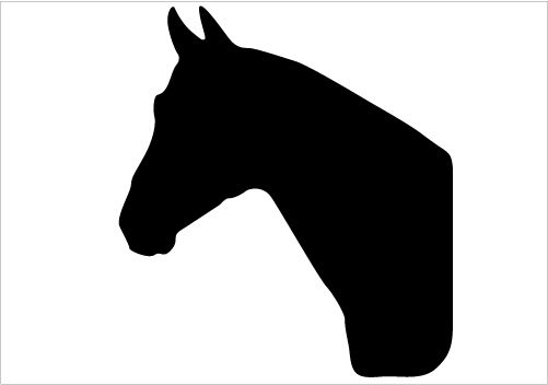501x352 Horse Head Outline Clip Art Clipartfest
