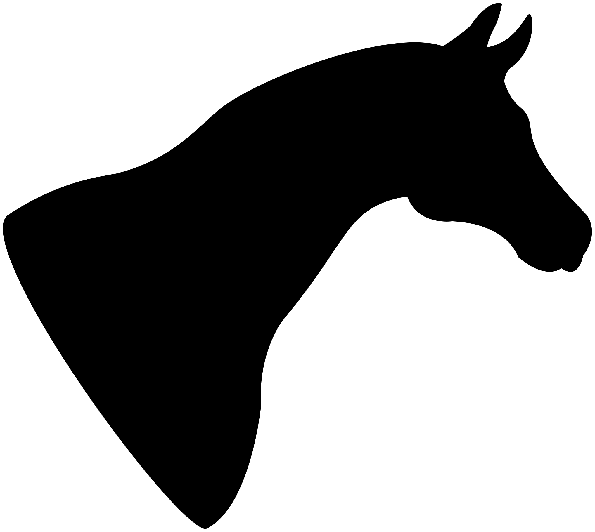 2036x1822 Silhouette Horse Head Clipart