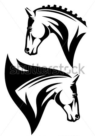 315x450 Horse Head Profile Clip Art