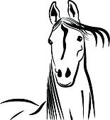 155x170 Horse Head Clip Art