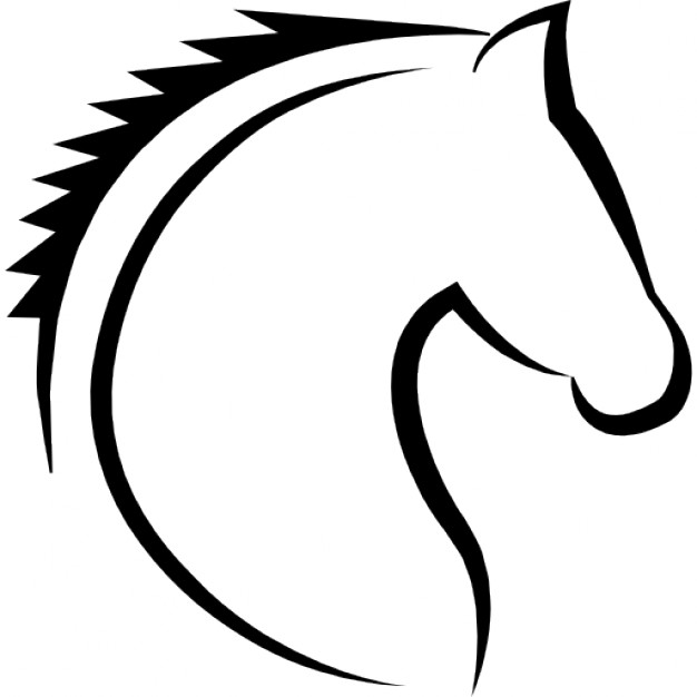 626x626 Horse Head Lines Icons Free Download