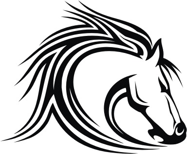 384x317 Mustang Horse Head Clip Art