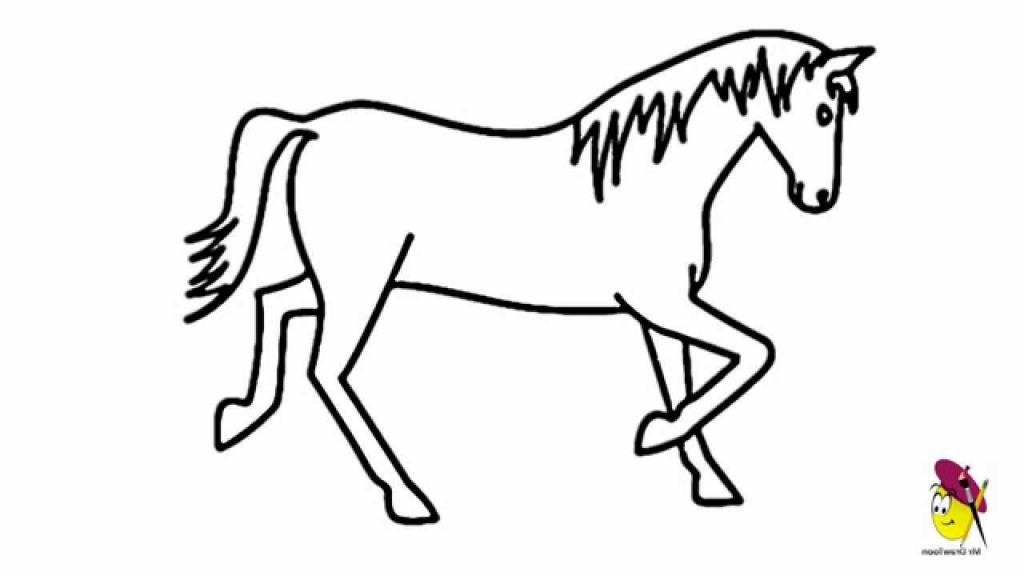 1024x576 Simple Drawing Of A Horse Best Photos Of Simple Horse Drawings