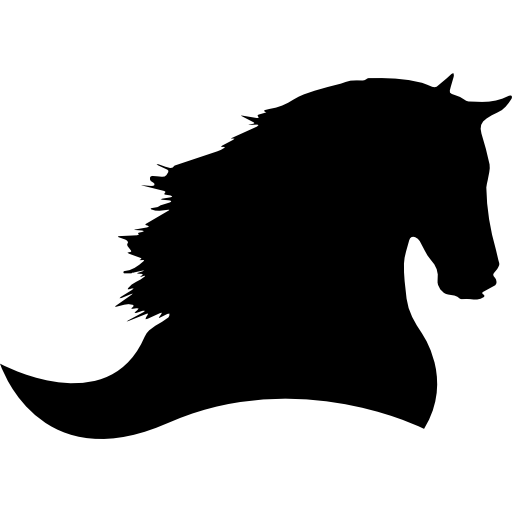 512x512 Horse Head, Side View, Horse Silhouette, Animals, Horse, Horses