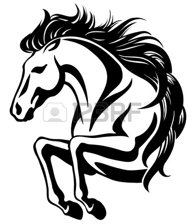 387x450 Illustration Of A Beautiful Horse Head Royalty Free Cliparts