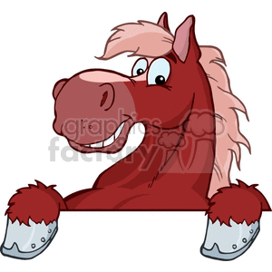 300x300 Royalty Free Cartoon Horse 383311 Vector Clip Art Image