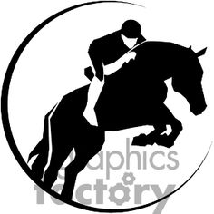 236x236 Man On Jumping Horse Clip Art Clip Art