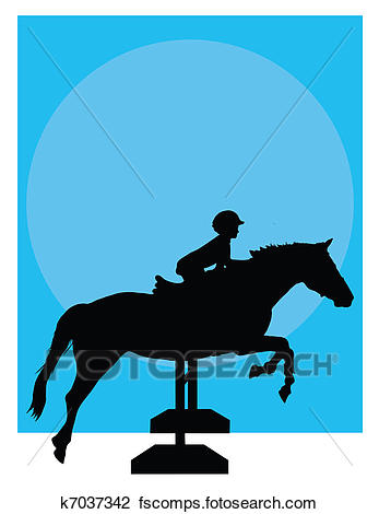 347x470 Clip Art Of Horse Jumping Silhouette K7037342