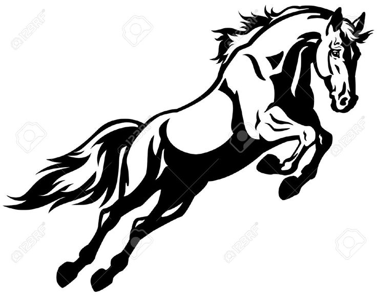 Horse Jumping Silhouette Clipart | Free download on ClipArtMag