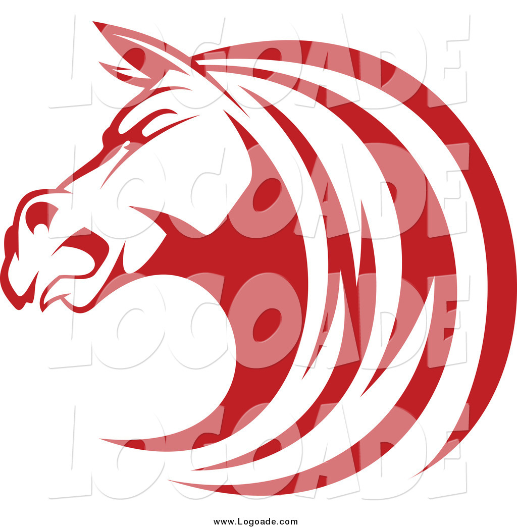 1024x1044 Clipart Of A Tough Red Horse Head Logo By Vector Tradition Sm