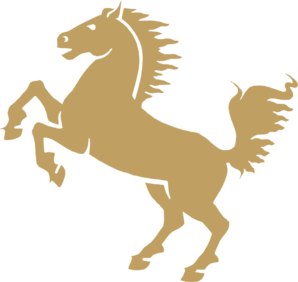 298x282 Gold Horse Clip Art