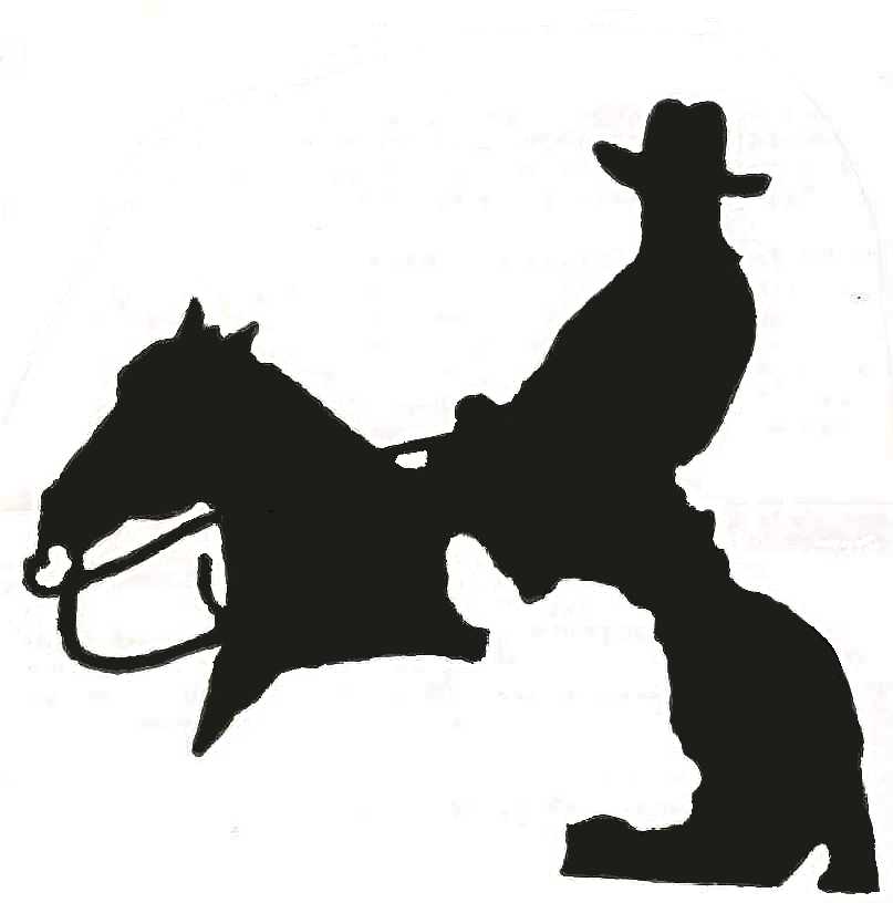 807x816 Reined Cow Horse Clipart