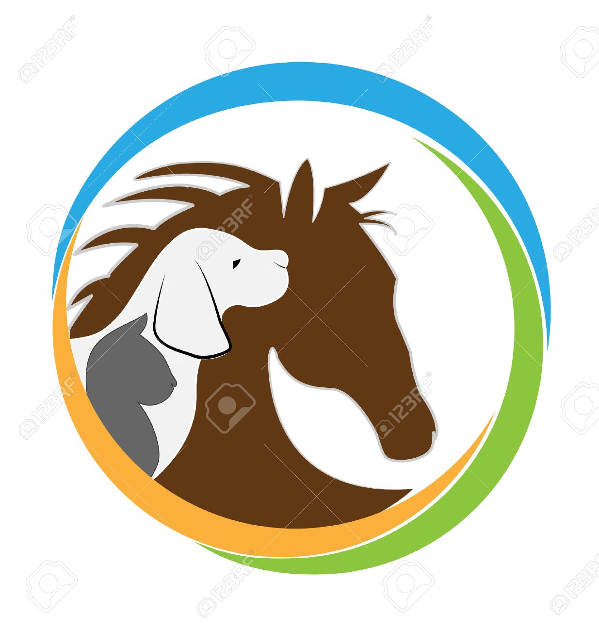 1235x1300 Veterinary Logo Cat Dog And Horse Graphic Design Royalty Free