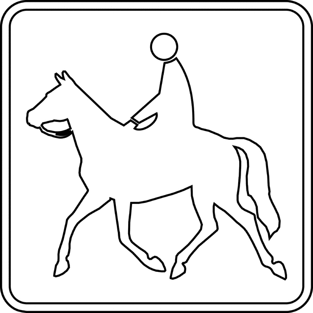 640x640 Horse Trail, Outline Clipart Etc