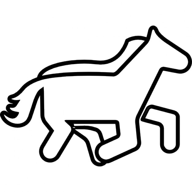 626x626 Horse Outline Cartoon Icons Free Download