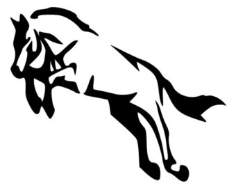 340x270 Horse Outline Decal Etsy