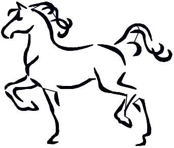 343x291 Instant Download Horse Farm Animal Abstract Horse Pet Horse