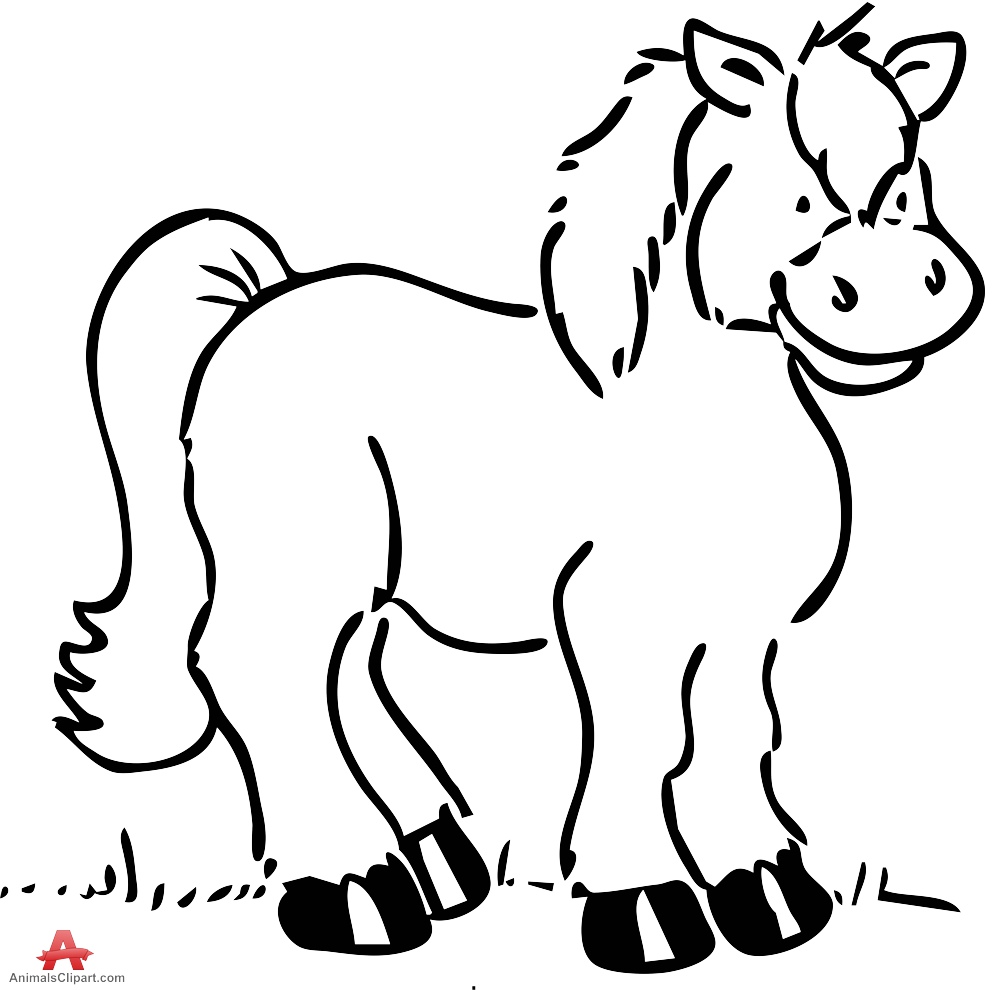 999x990 Little Pony Horse Drawing Outline Clipart Free Clipart Design