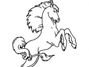 310x233 Jumping Horse Outline Clip Art Free Vectors Ui Download