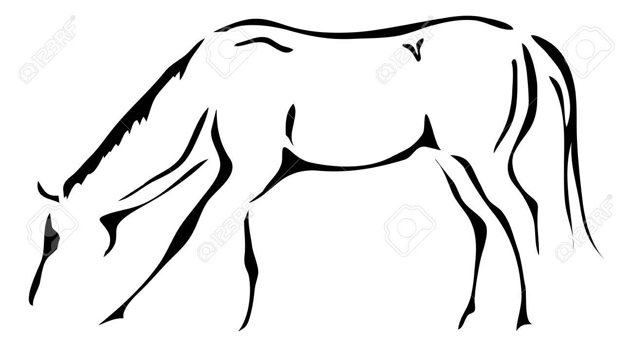 1300x713 Pictures Horse Outline Painting,