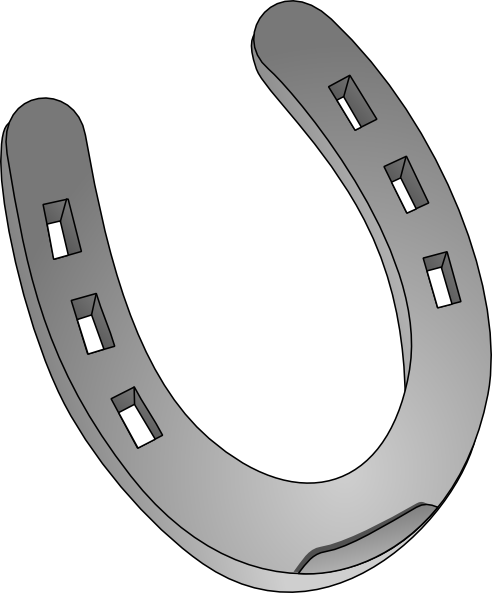 492x593 Silver Horseshoe Clip Art