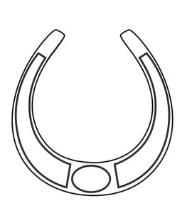 263x300 Horseshoe Shape Drawing Royalty Free Stock Image