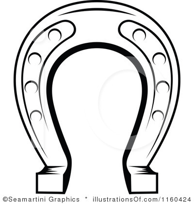 400x420 Horseshoe Clipart Black And White